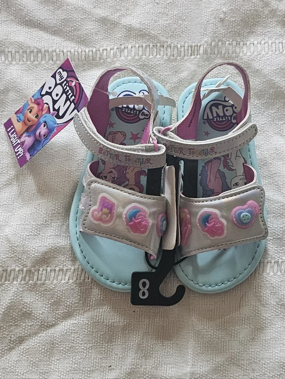 Hasbro My Little Pony Light Blue and Pink Girls Sandals - Picture 1 of 6